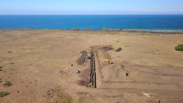 Sewer pipes going in